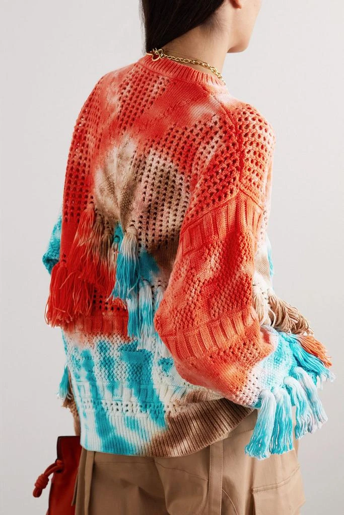 ALANUI California Dreaming Net tasseled tie-dyed wool sweater 3
