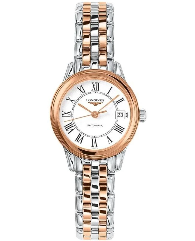 Longines Longines Flagship Automatic 26mm White Dial Stainless Steel and Rose Gold PVD Women's Watch L4.274.3.91.7 1