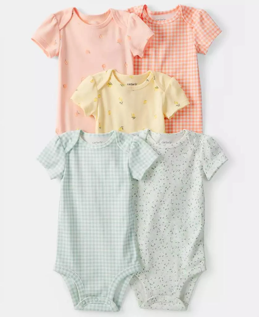 Carter's Baby Girls' Fruit Multipack Bodysuits, 5-Pack