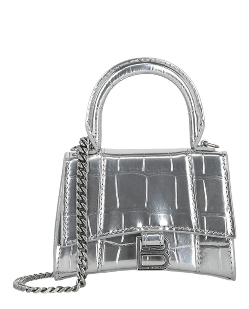 ☆関税込☆BALENCIAGA★MINI HOURGLASS CHAIN TOTE BAG★ Balenciaga Hourglass Mini Handbag With Chain And Rhinestones