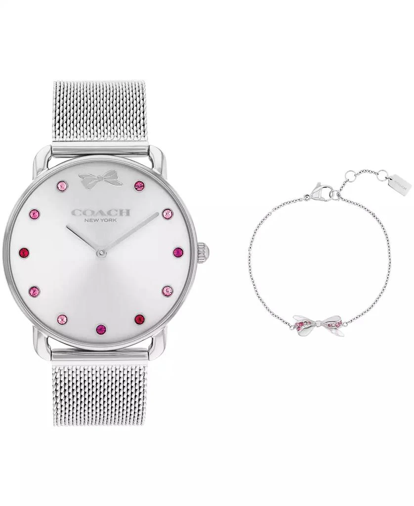 New Coach Stainless Steel Silvertone Mesh Watch COACH Silver-Tone Stainless Steel Mesh Bracelet for 38, 40  main image 4