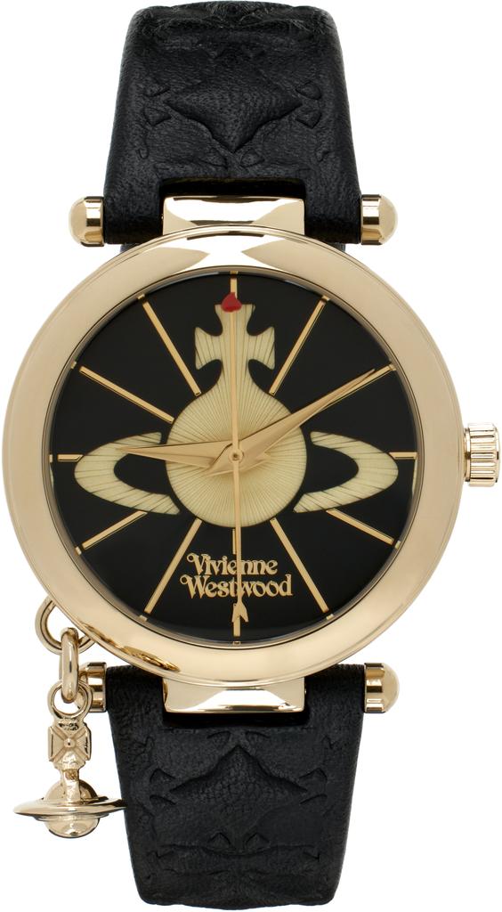 Vivienne Westwood Black & Gold Orb Watch