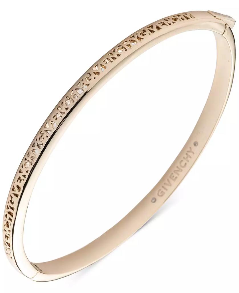 Givenchy Gold-Tone Openwork Logo Bangle Bracelet