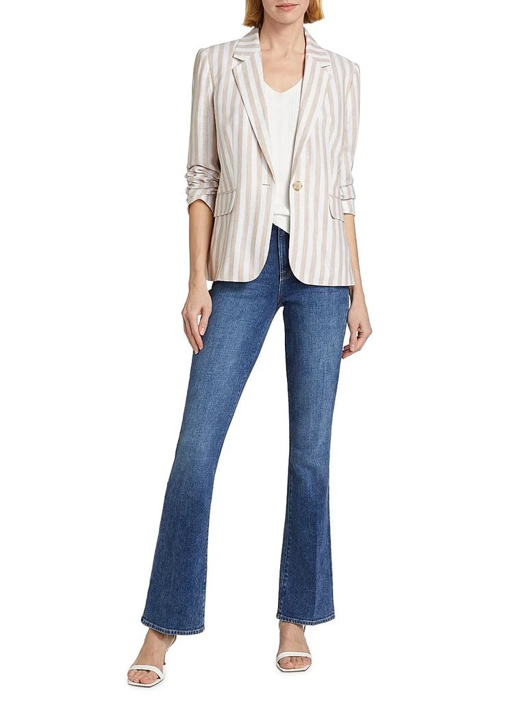 Tahari Helena Striped Linen-Blend Blazer 2