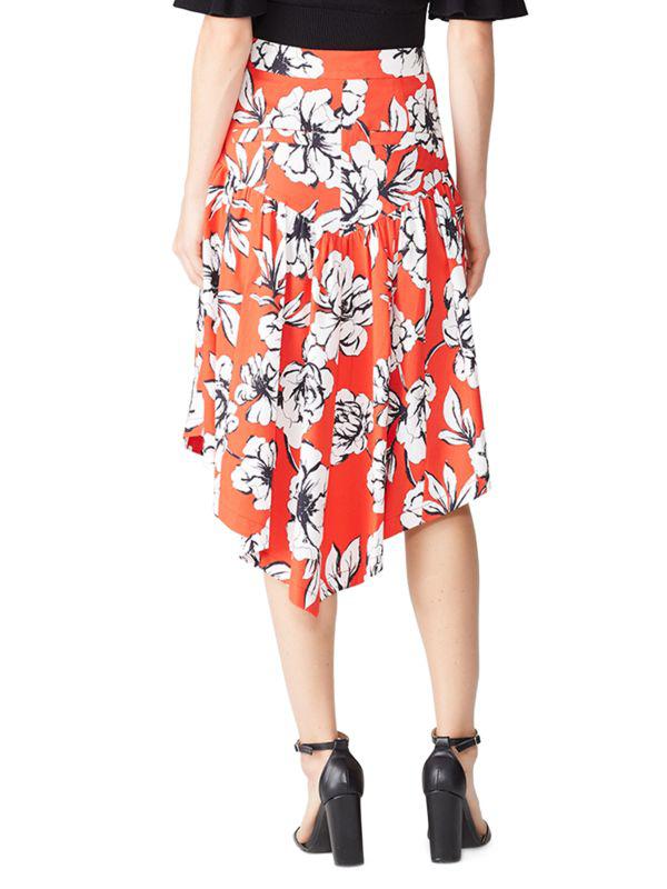 MARISSA WEBB Oliver Floral Asymmetric Midi Skirt