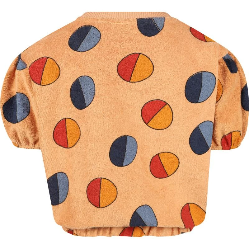 CARLIJNQ Moon print organic terry top in peach 2