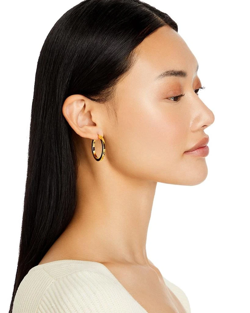 Bloomingdale's 14K Yellow Gold Square Polished Tube Hoop 2