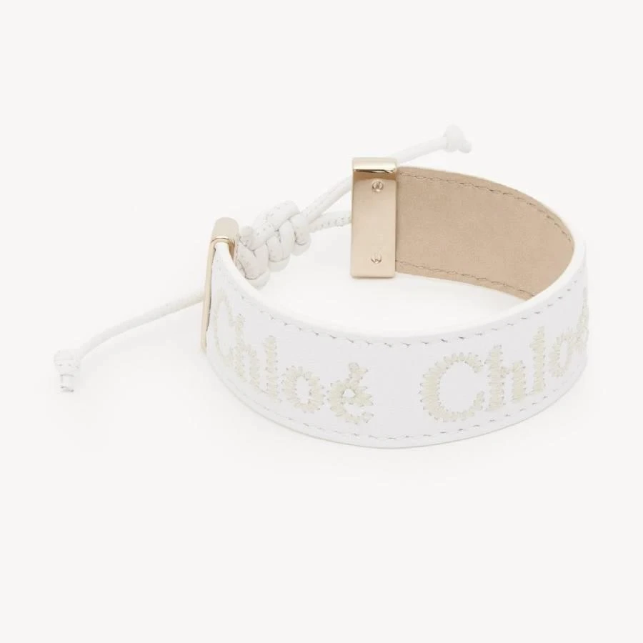 Chloé Chloe Woody Logo Leather Bracelet 2