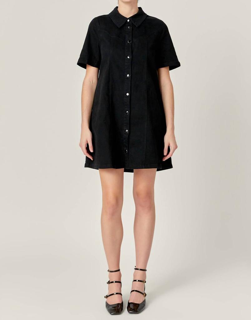 English Factory English Factory - Washed Denim Mini Dress