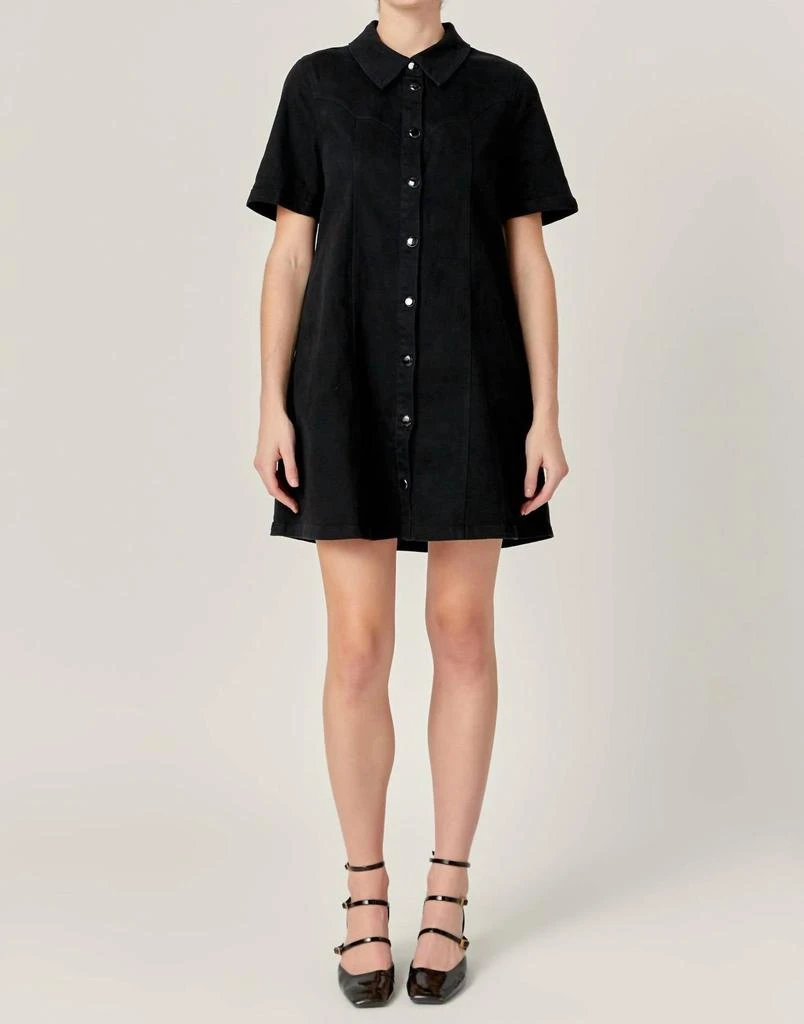 English Factory English Factory - Washed Denim Mini Dress 1