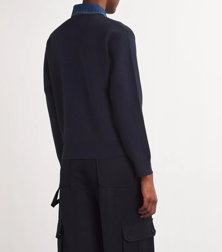 Sandro Paris Denim-Collar Sweater 4