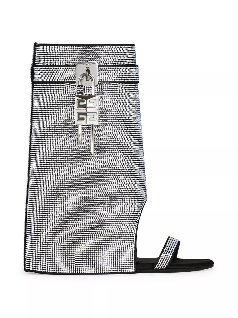 Givenchy Shark Lock Sandals In Strass 1
