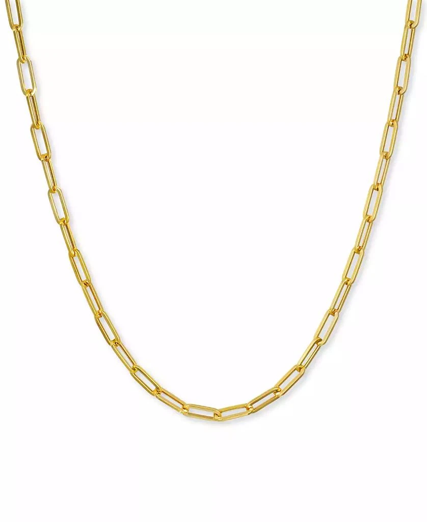 Italian Gold Paperclip Link 24" Chain Necklace in 14k Gold 1