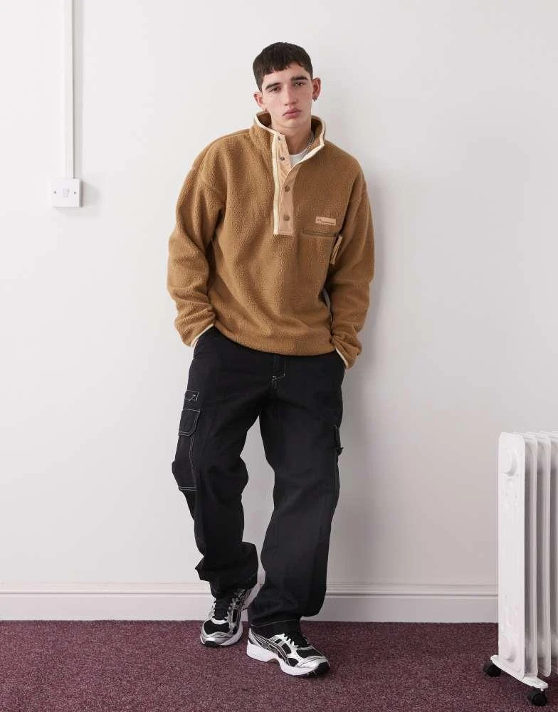 Columbia Columbia Helvetia II half snap fleece in brown 4