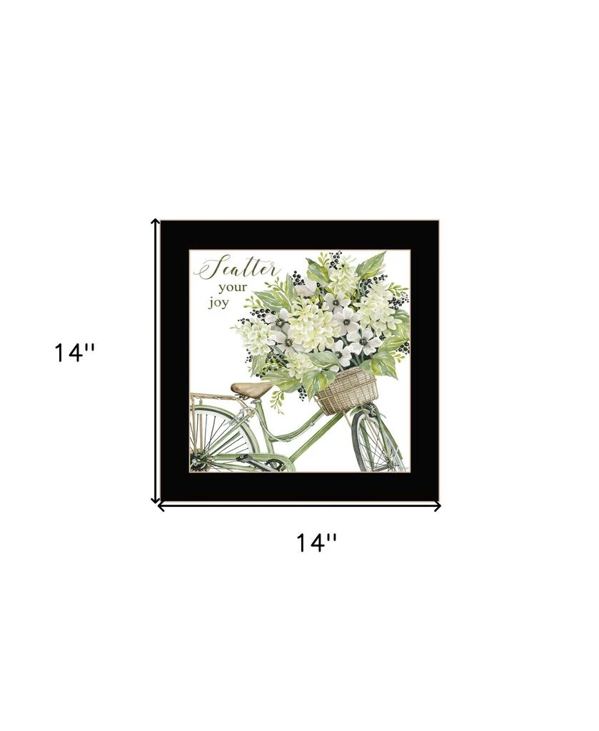 Hivvago SCATTER YOUR JOY WITH FLOWERS Black Framed Print Wall Art 5