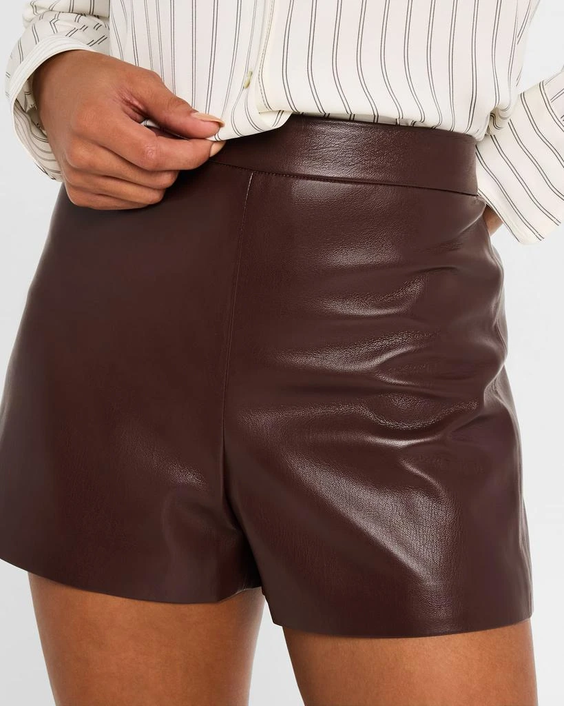 Alice + Olivia Hera High-Rise Vegan Leather Shorts 5