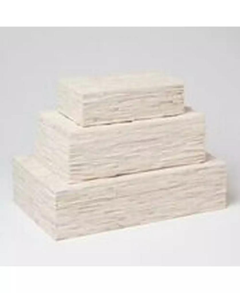 Global Views Chiseled Bone Storage Box Large