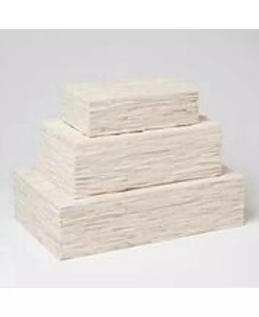 Global Views Chiseled Bone Storage Box Large 2