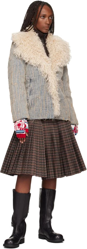 Vivienne Westwood Red & White Fingerless Gloves 3