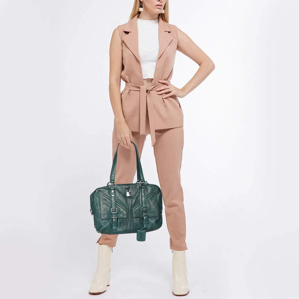Yves Saint Laurent Yves Saint Laurent Green Leather Lover Satchel 2