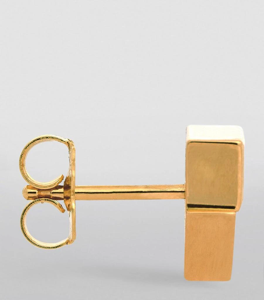 Azlee Yellow Gold and Diamond Deco Earrings 3