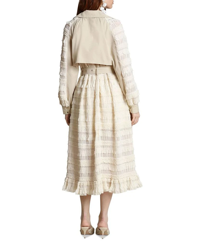 Avec Les Filles Mixed Media Feminine Trench Coat 7