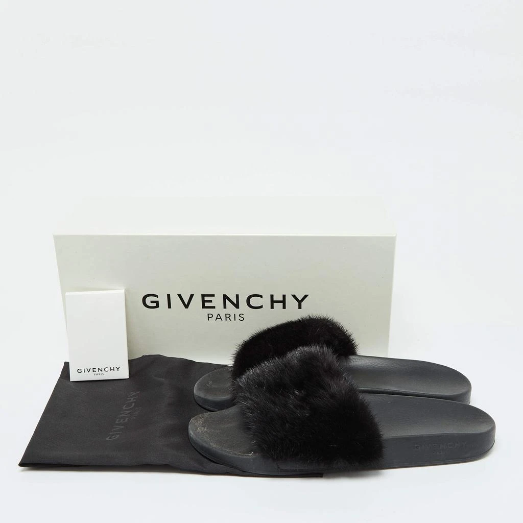 Givenchy Givenchy Black Mink Fur Flat Slides Size 41 9
