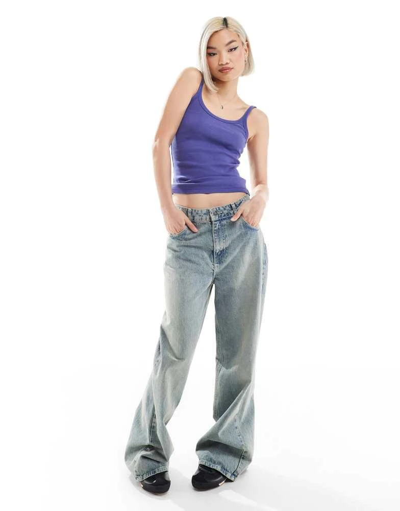Weekday Weekday Close fitted vest im washed blue 2