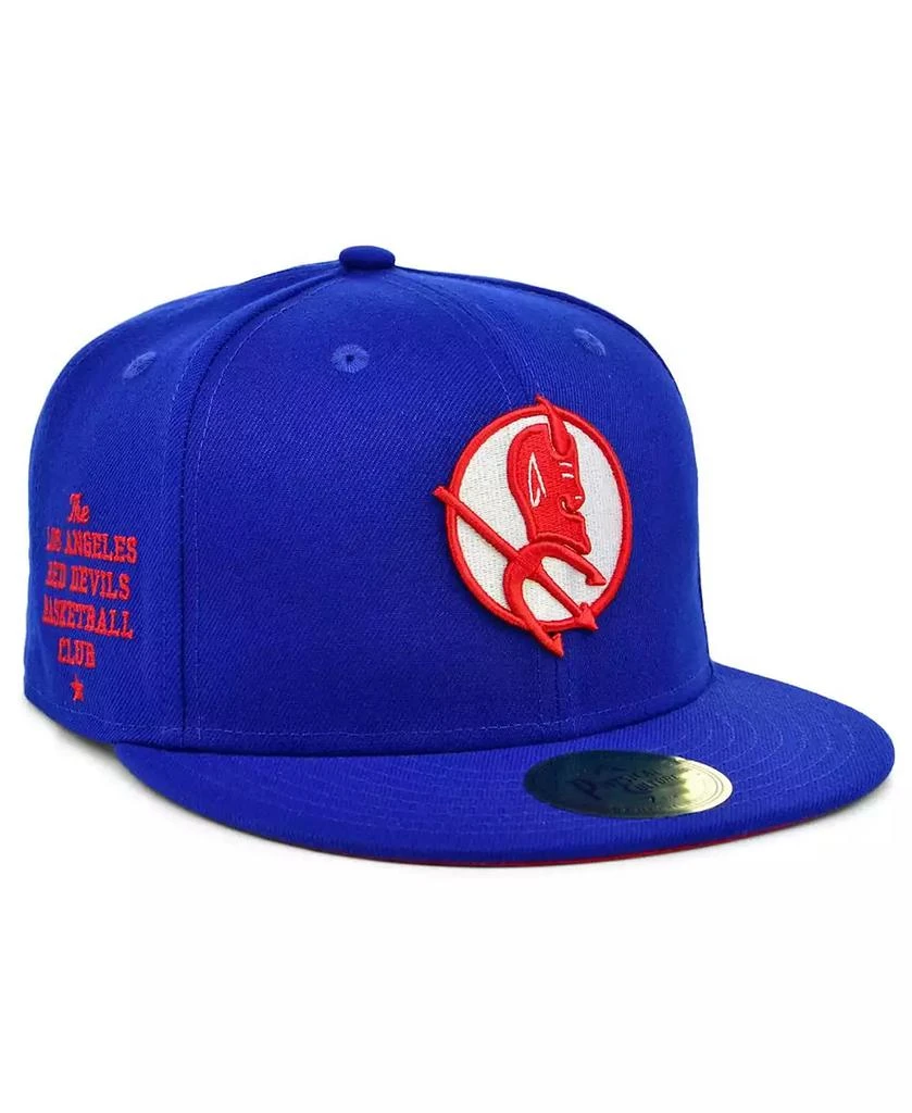 Physical Culture Men's Royal Los Angeles Red Devils Black Fives Fitted Hat 3