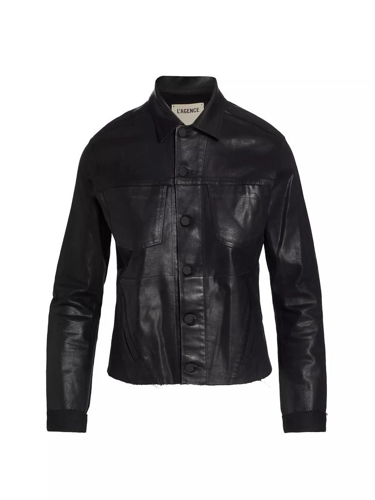 L'Agence Janelle Coated Denim Jacket 1
