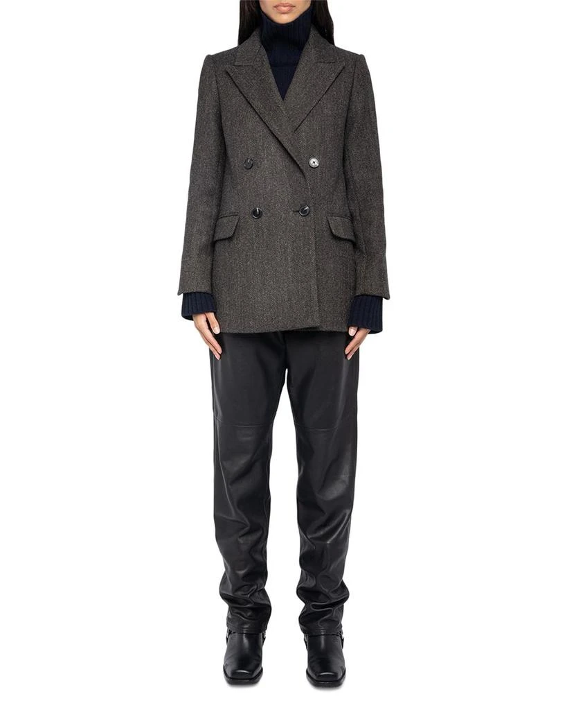 ZADIG
VOLTAIRE Miew Chevron Wool Blend Coat 2