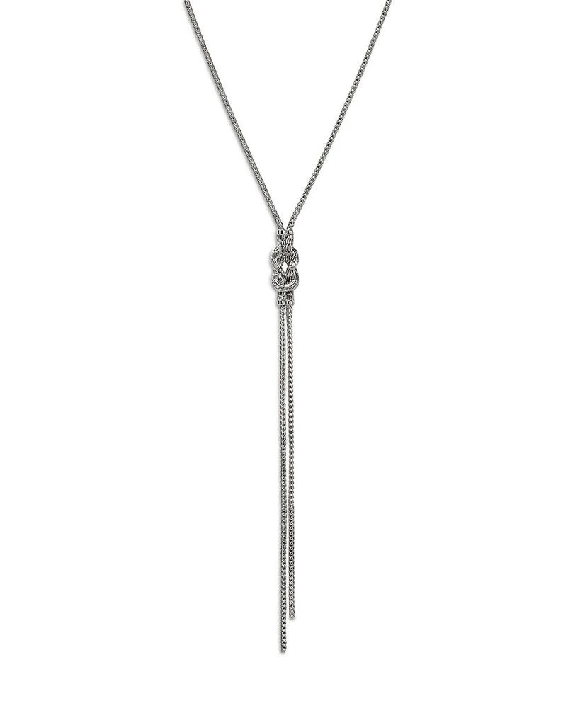 JOHN HARDY Sterling Silver Love Knot Diamond Lariat Necklace, 18-20" 4