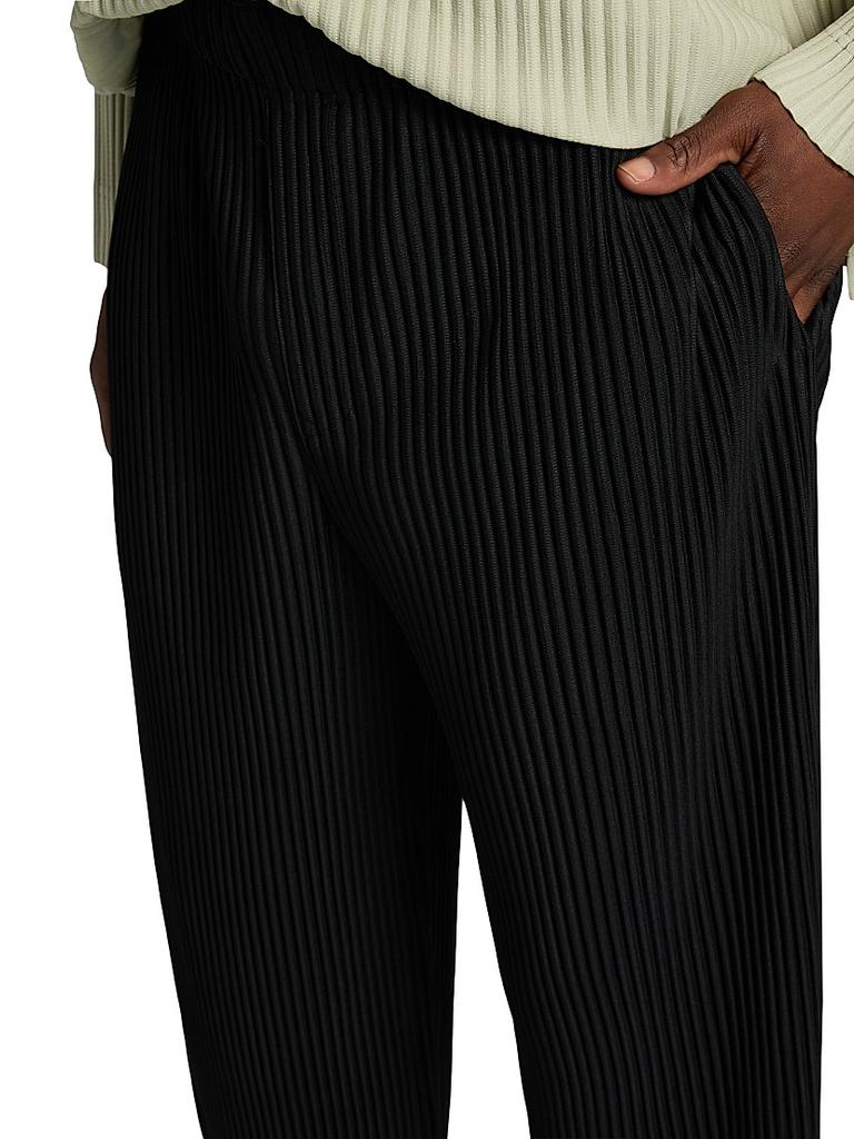 Homme Plissé Issey Miyake October Pleated Mid-Rise Wide-Leg Pants