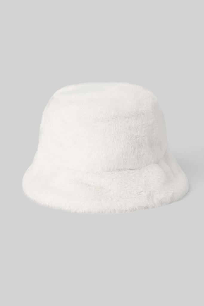 Alo Faux Fur Bucket Hat - Ivory