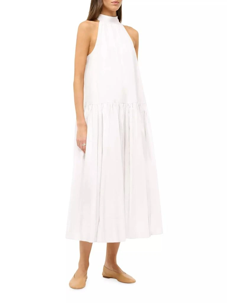 Staud Marlowe Poplin Halter Maxi Dress 3