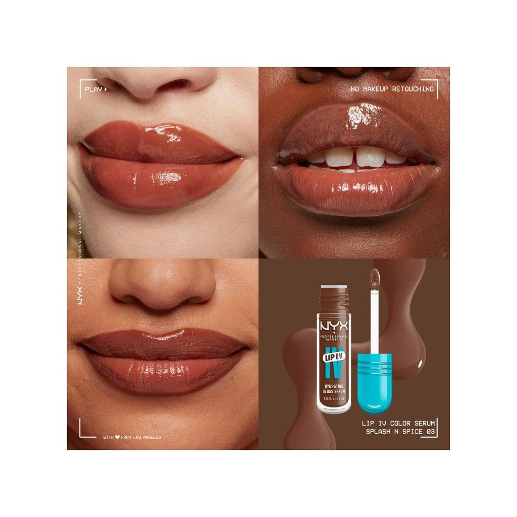 Octopus x Nyx Lip Iv, Gloss, Jusqu'À 12H D'Hydratation, Hautement Pigmenté, Fini Brillant, Caramel Drip 24