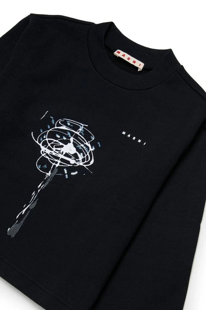Marni Marni Kids Logo Embroidered Crewneck Sweatshirt 3