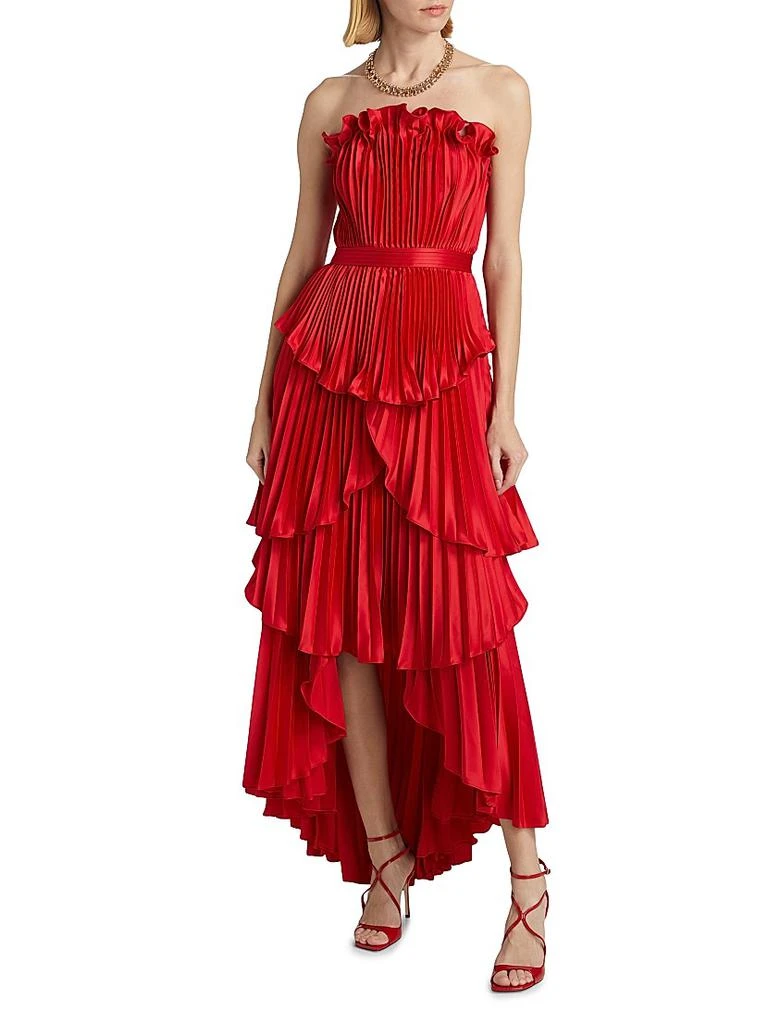 AMUR Janey Tiered Shell High-Low Gown 3