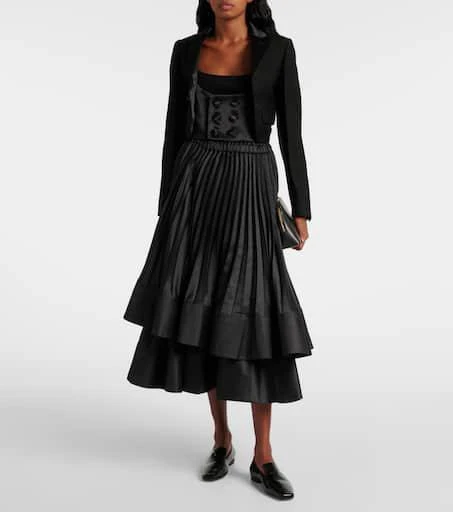 Noir Kei Ninomiya Cropped wool, mohair, and silk jacket 2