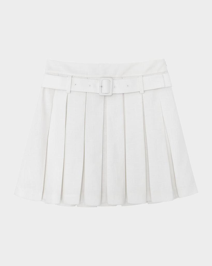 Shushu/Tong Belted Pleated Mini Skirt
