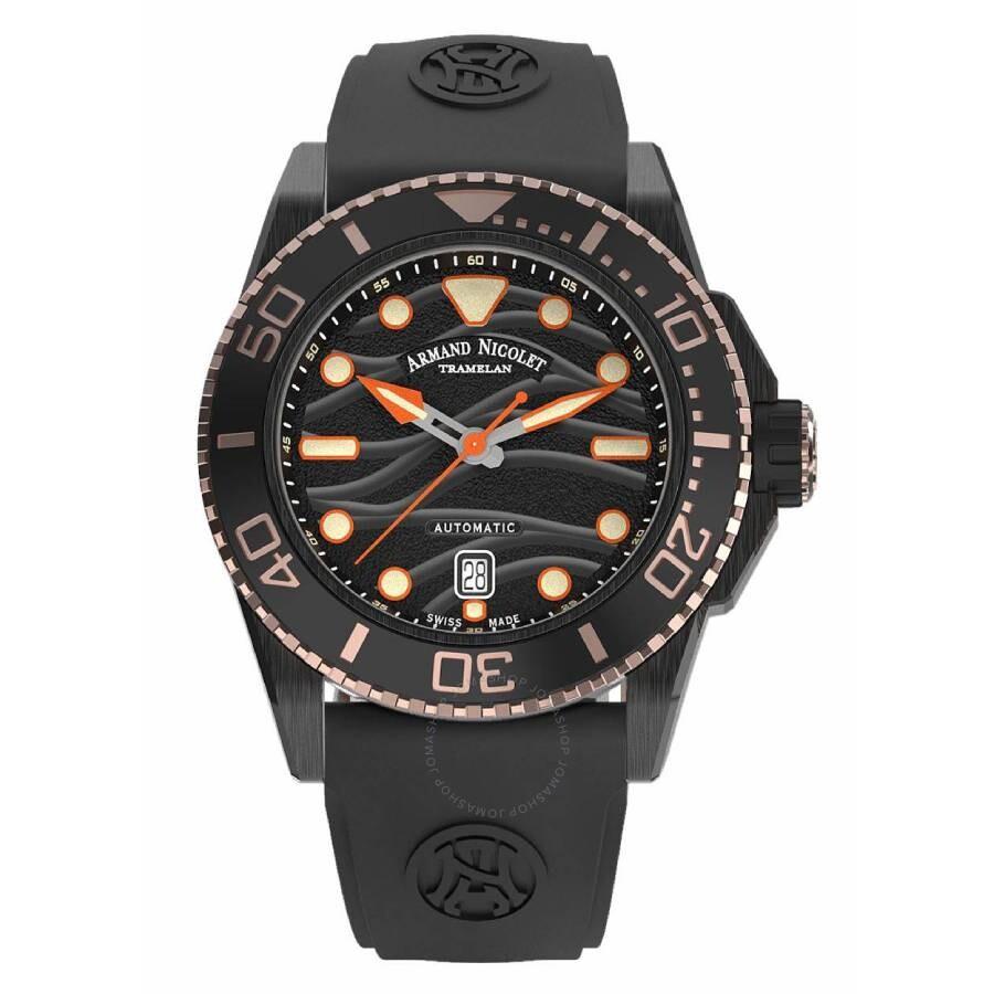 Armand Nicolet JSH Automatic Black Dial Men's Watch A481PQS-NO-GG2710N