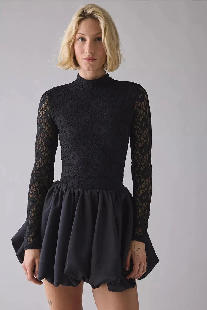 knee length dresses for ladies Venus Long Sleeve Bubble Hem Mini Dress | Antique Roses