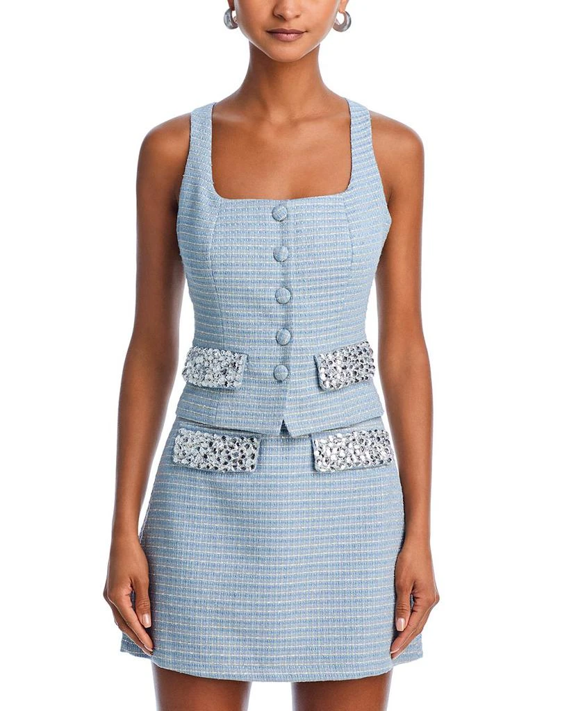 AQUA Tweed Vest - Exclusive 6