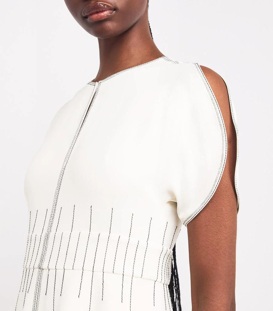 ME+EM Contrast-Stitch Midi Dress 4