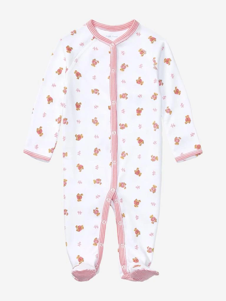 Ralph Lauren Kids Baby Girls Bear Babygrow in White 1