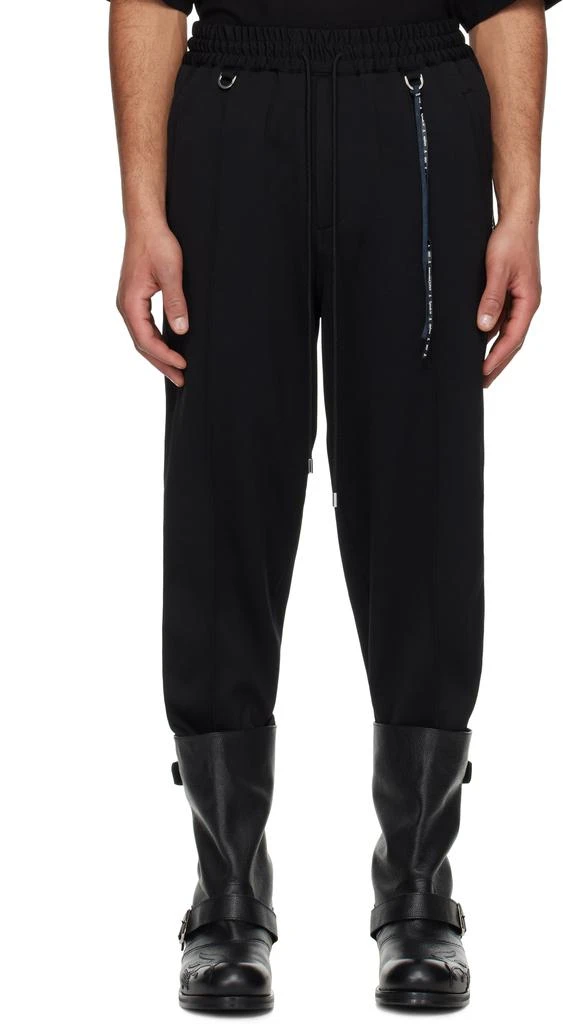 mastermind JAPAN Black Regular Fit Skull Tape Jersey Tapered Sweatpants 1
