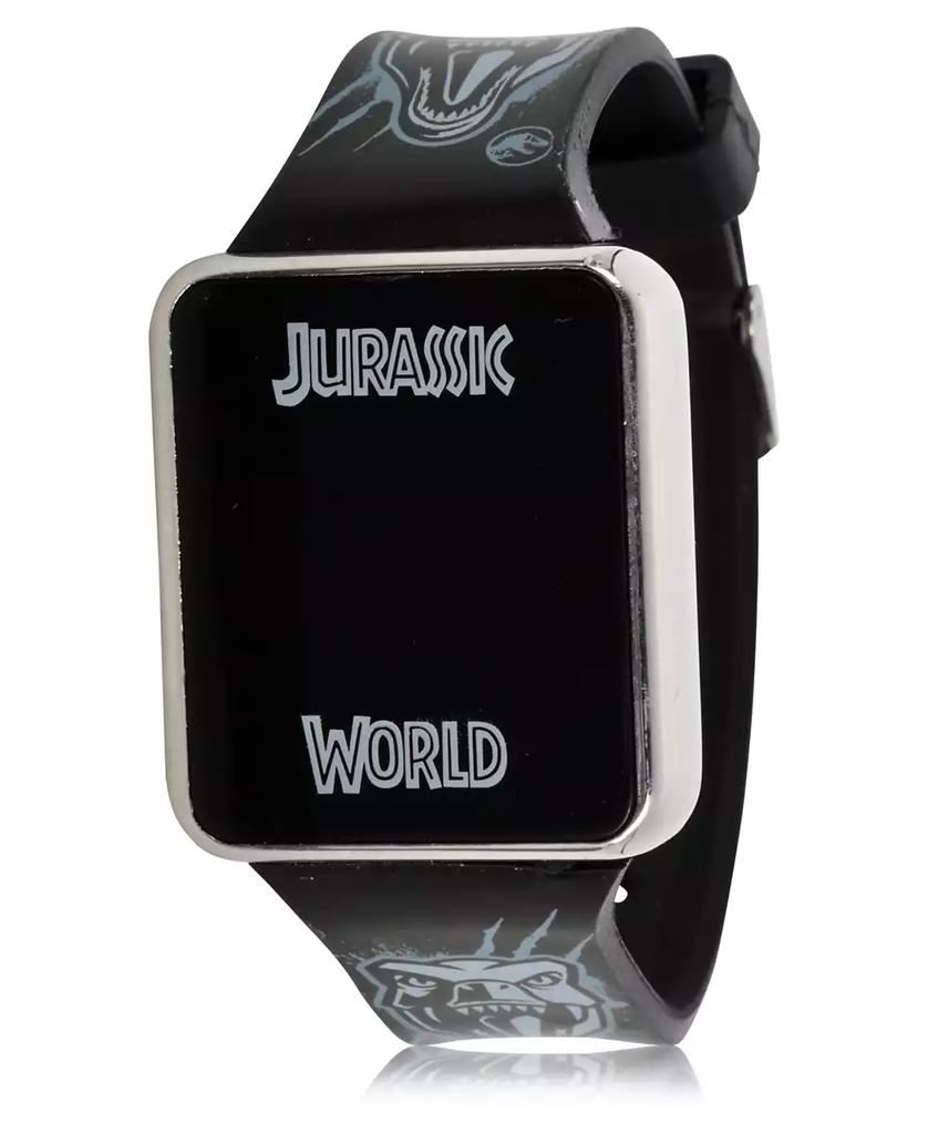 Accutime Jurassic Park Kid's Touch LED Screen Black Silicone Strap Watch, 36mm x 33 mm