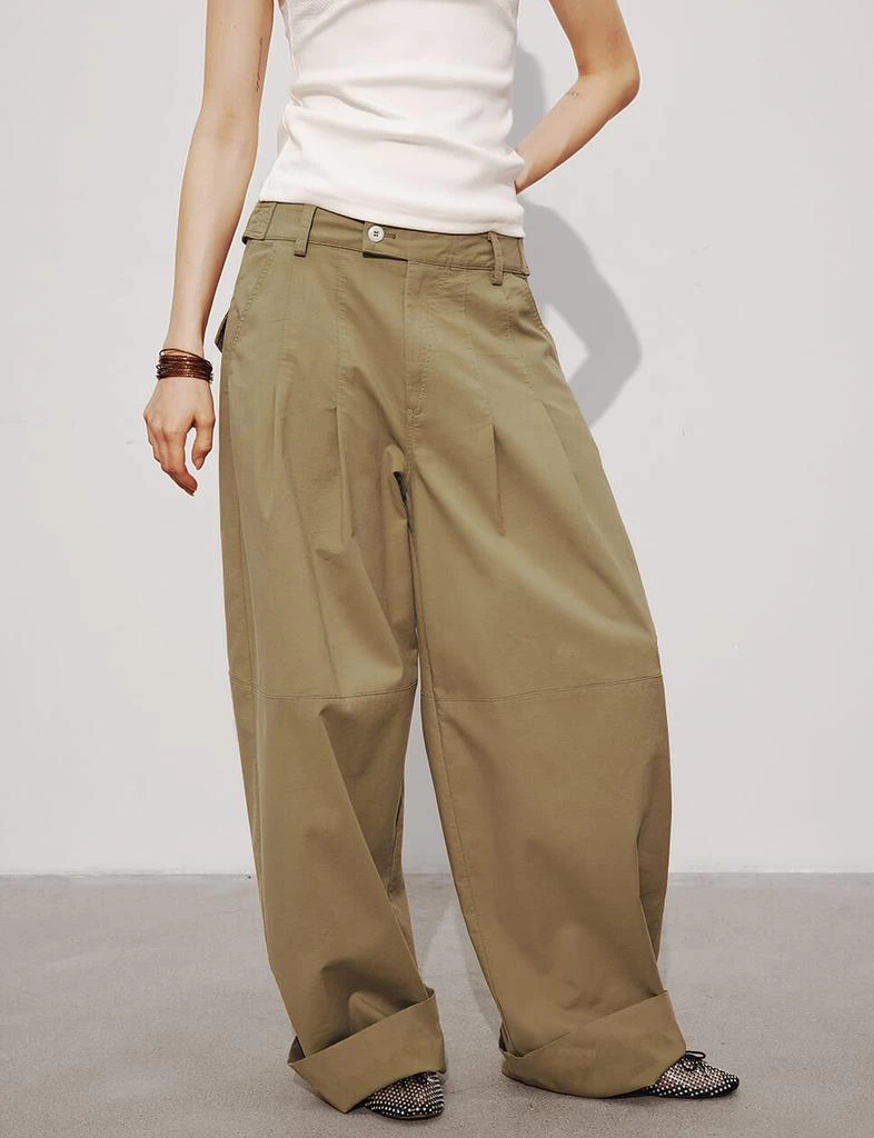Pixie Market Baggy Khaki Button Pants-PREORDER 3
