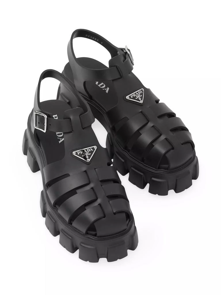 Prada Monolith Rubber Sandals 3