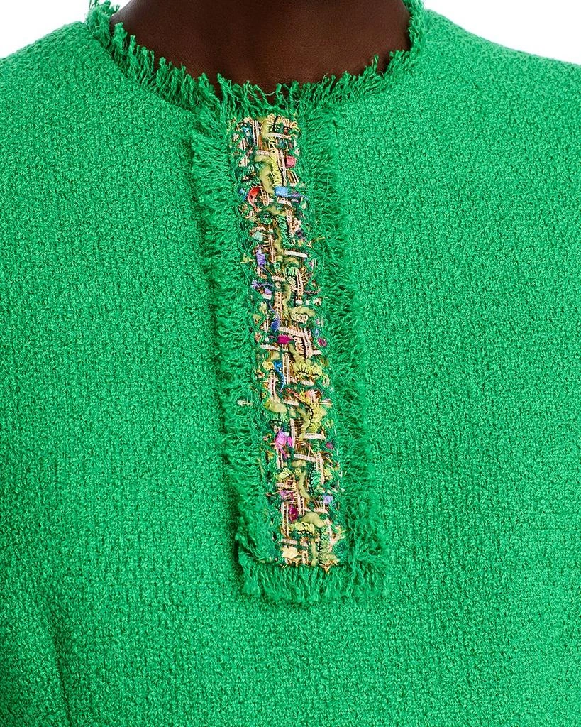 Teri Jon Boucle Multicolor Yarn Trim Raw Edge Finish Dress 2